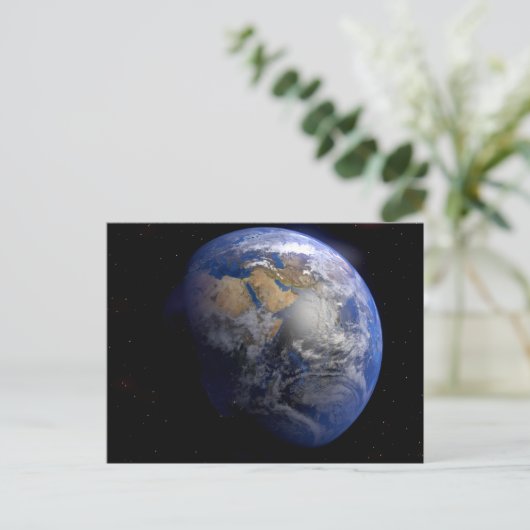 Blue Earth van Space Inspirerend Briefkaart (Staand voorkant)