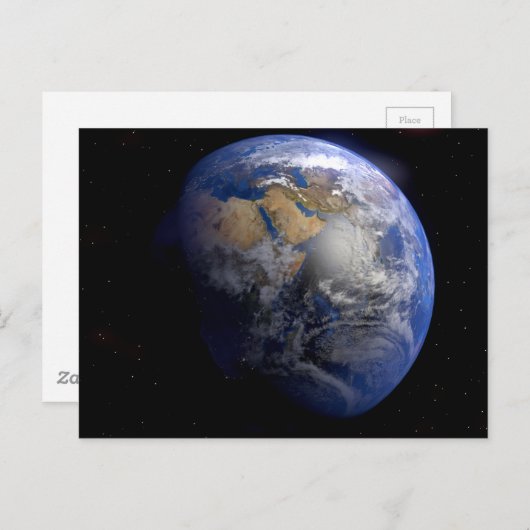 Blue Earth van Space Inspirerend Briefkaart (Voorkant / Achterkant)