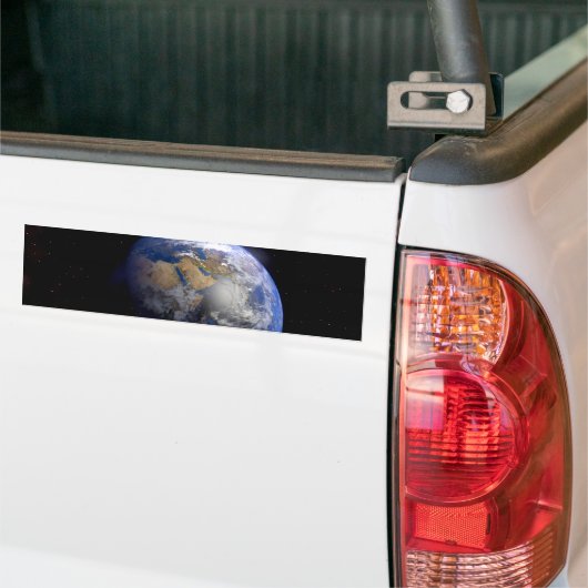 Blue Earth van Space Inspirerend Bumpersticker (Op Truck)