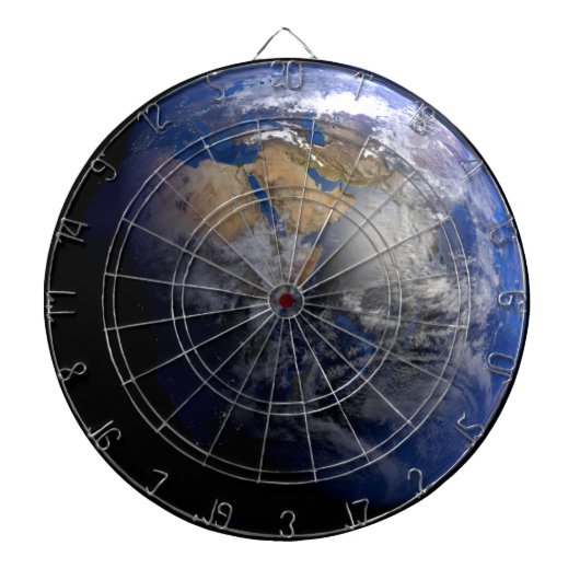 Blue Earth van Space Inspirerend Dartbord (Voorkant)