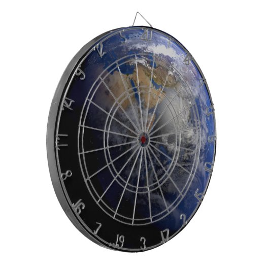 Blue Earth van Space Inspirerend Dartbord (Voorkant Links)