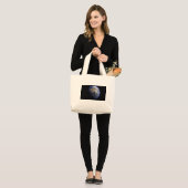 Blue Earth van Space Inspirerend Grote Tote Bag (Voorkant (model))