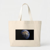 Blue Earth van Space Inspirerend Grote Tote Bag (Voorkant)