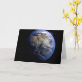 Blue Earth van Space Inspirerend Kaart (Gele Bloem)