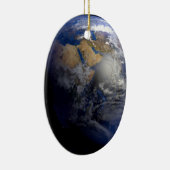Blue Earth van Space Inspirerend Keramisch Ornament (Rechts)