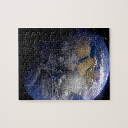 Blue Earth van Space Inspirerend Legpuzzel (Horizontaal)