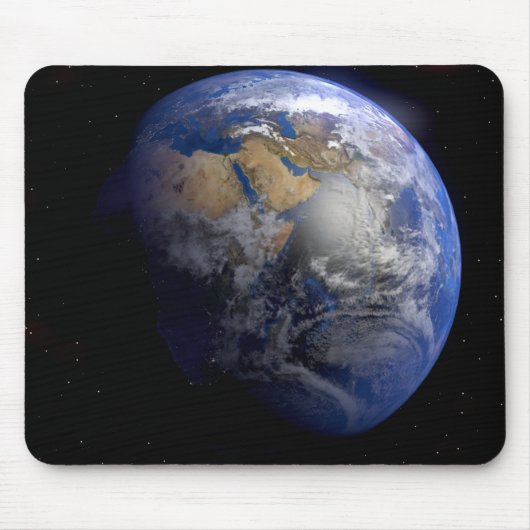 Blue Earth van Space Inspirerend Muismat (Voorkant)