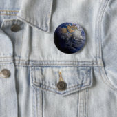 Blue Earth van Space Inspirerend Ronde Button 5,7 Cm (In situ)