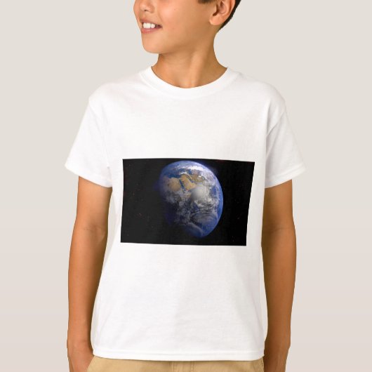 Blue Earth van Space Inspirerend T-shirt (Voorkant)