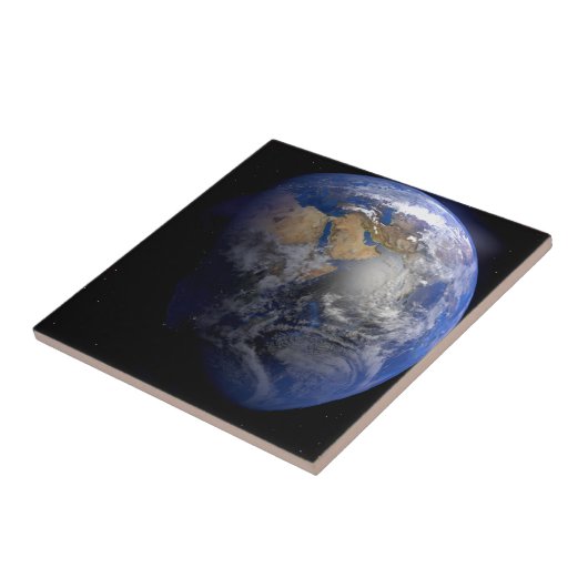 Blue Earth van Space Inspirerend Tegeltje (Zijkant)