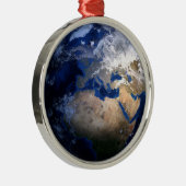 Blue Earth van Space Inspirerend Wereldbol Wereld Metalen Ornament (Rechts)