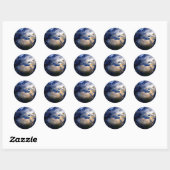 Blue Earth van Space Inspirerend Wereldbol Wereld Ronde Sticker (Vel)