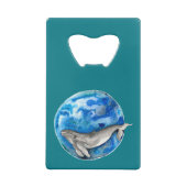 Blue Earth Whale Creditkaart Flessenopener (Achterkant)