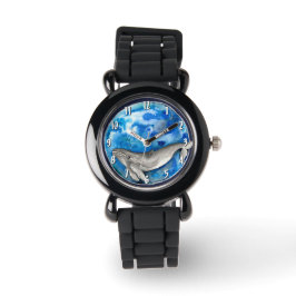Blue Earth Whale Horloge