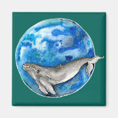 Blue Earth Whale Magneet (Voorkant)