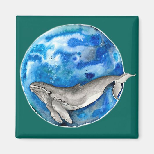 Blue Earth Whale Magneet (Voorkant)