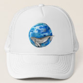Blue Earth Whale Trucker Pet (Voorkant)