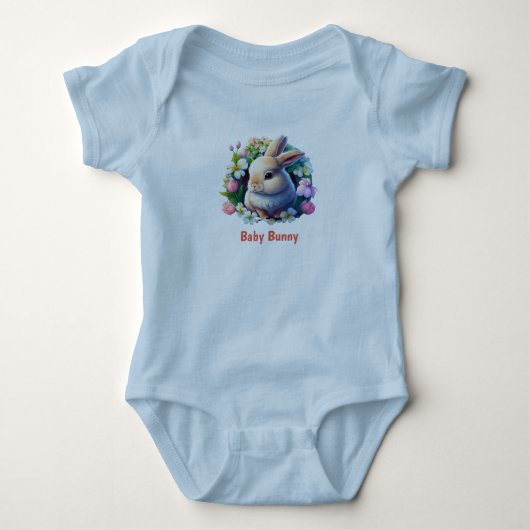 Blue Easter Baby Bodysuit voor jongens (Voorkant)