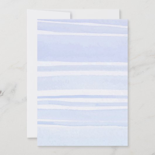 Blue Easter Brunch Bunny Invitation - Waterverf Kaart (Achterkant)