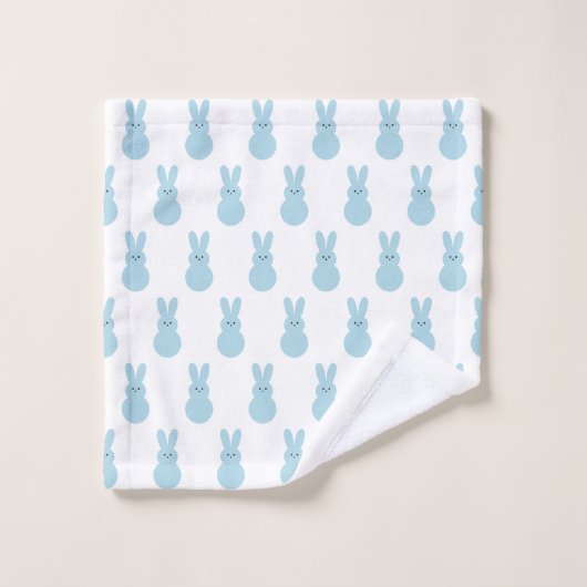 Blue Easter Bunny Bath Towel Set Bad Handdoek (Wasdoekje)