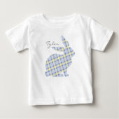 Blue Easter Bunny Graphic T-shirt voor kinderen (Voorkant)