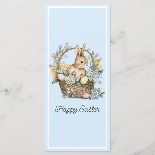 Blue Easter Bunny Menu (Achterkant)