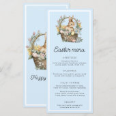 Blue Easter Bunny Menu (Voorkant / Achterkant)
