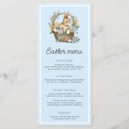 Blue Easter Bunny Menu