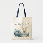Blue Easter Bunny Tote Bag (Voorkant)