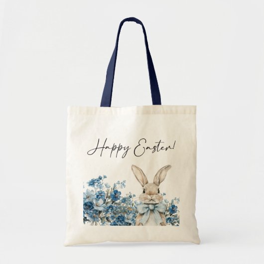 Blue Easter Bunny Tote Bag (Voorkant)