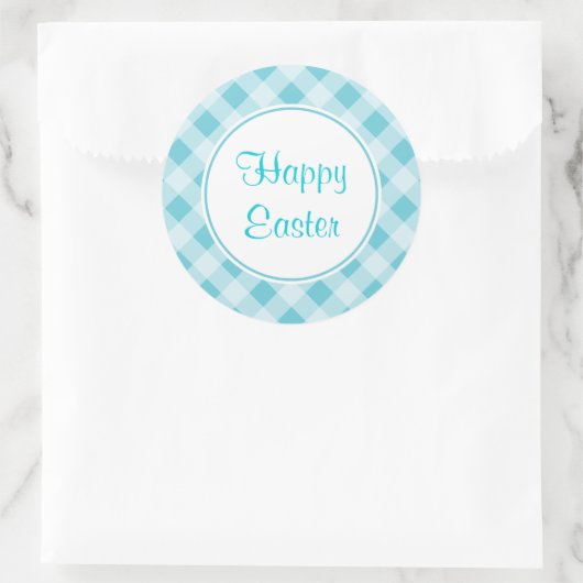 Blue Easter Gingham Stickers (Tas)