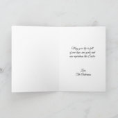 Blue Easter Religious Cross- en Quote Card Feestdagen Kaart (Binnen)