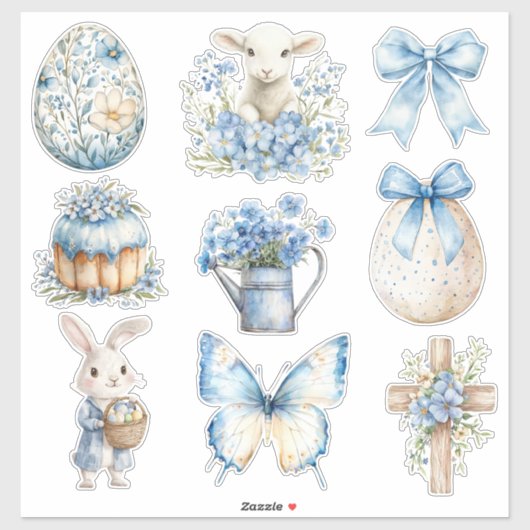 Blue Easter Set 1 Sticker (Vel)