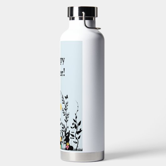 Blue Easter Silhouette Water Flacon Waterfles (Links)