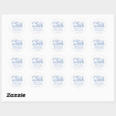 Blue Eat Drink en Be Married Favor Stickers (Vel)