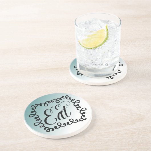 Blue Eat Zandsteen Onderzetter (Zijkant)