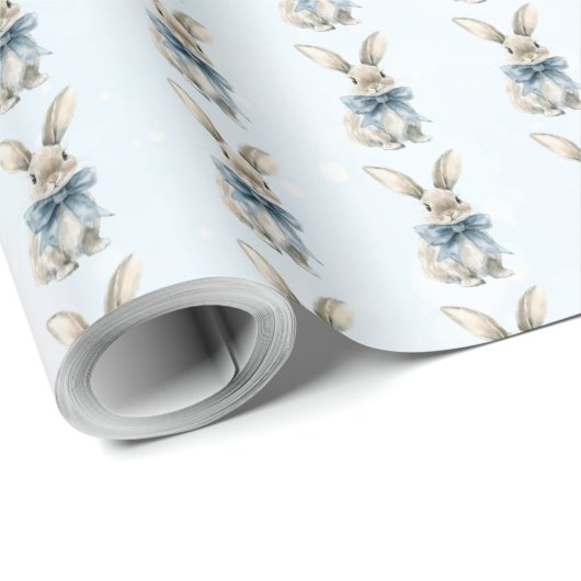 Blue Eater Bunny Cadeaupapier (Rol Hoek)