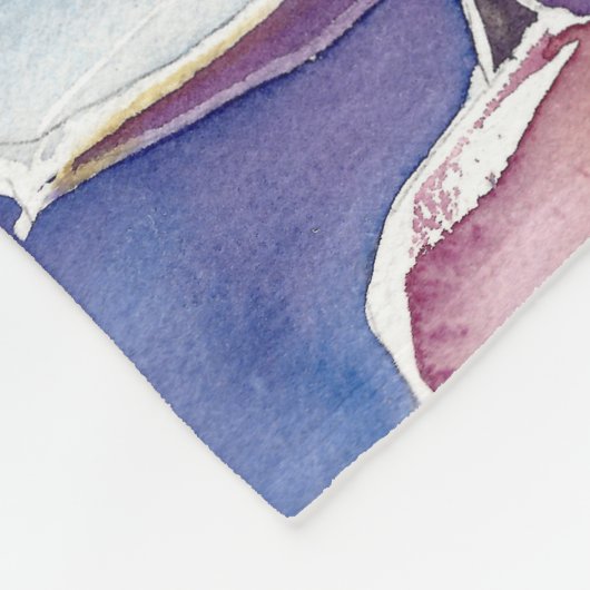 Blue Echeveria Succulent Fleece Blanket, 3 maten (Hoek)