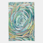 Blue Echeveria Succulent Kitchen Towel Theedoek (Verticaal)