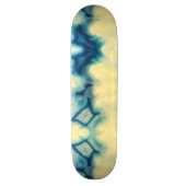 Blue Ecru Agate Geode Gemstone Crystal Pattern Skateboard (Verticaal)
