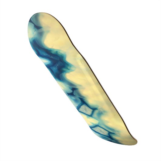 Blue Ecru Agate Geode Gemstone Crystal Pattern Skateboard (Voorkant)