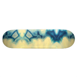 Blue Ecru Agate Geode Gemstone Crystal Pattern Skateboard