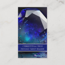 Blue Edelsteen Crystal Psychische Tarot Reader QR-