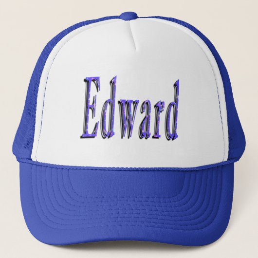 Blue Edward Name Logo, Trucker Pet (Voorkant)