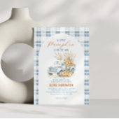 Blue Een beetje pompoen Truck Boy Baby shower Kaart