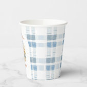 Blue Een beetje pompoen Truck Boy Baby shower Papieren Bekers (Links)