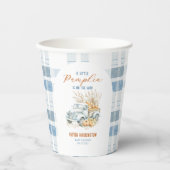 Blue Een beetje pompoen Truck Boy Baby shower Papieren Bekers (Voorkant)