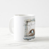 Blue Egg Bird Nest Feather Koffiemok (Voorkant links)