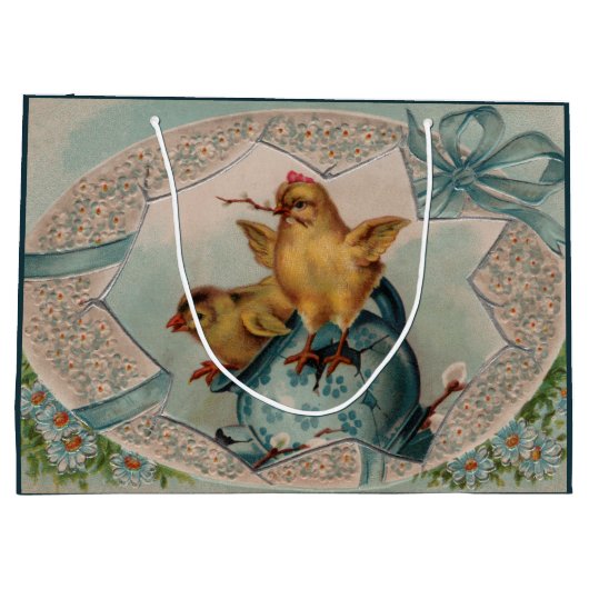 Blue Egg en Baby Chicks Pasen Groot Cadeauzakje (Achterkant)