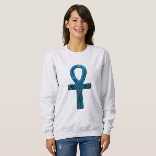 Blue Egyptian Ahnk Sweatshirt (Voorkant volledig)